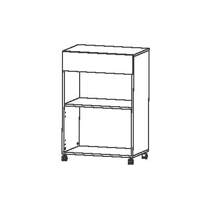 Romarin - desserte de cuisine Demeyere - acacia blanc mat - réf : 356145 - compacte sur roulettes avec rangements polyvalents_1