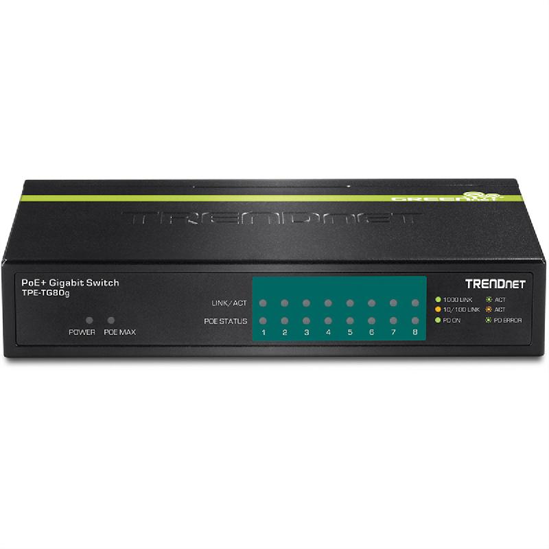 Trendnet tpe-tg80g switch poe 8 ports greennet gigabit_1