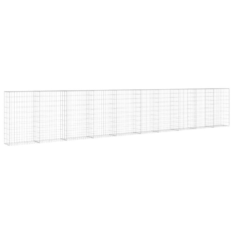 Vidaxl mur à gabion avec couvercles acier galvanisé 600 x 30 x 100 cm 143584_1