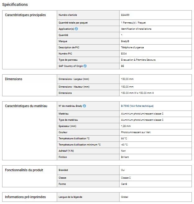 834499 - signalisations sécurité travail - brady - dimensions: 150.00 mm w x 150.00 mm h_1