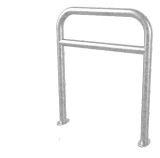 Arceau vélo renforcé - Tube acier Ø 50 mm - Longueur 700 mm - Hauteur hors sol 850 mm - Fixation par scellement direct ou sur platines ovales_1