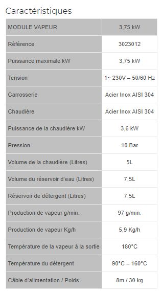 Carmen plus inox - nettoyeur vapeur professionnel - sas d2 concept - puissance max : 3.65 kw - p03006i_1
