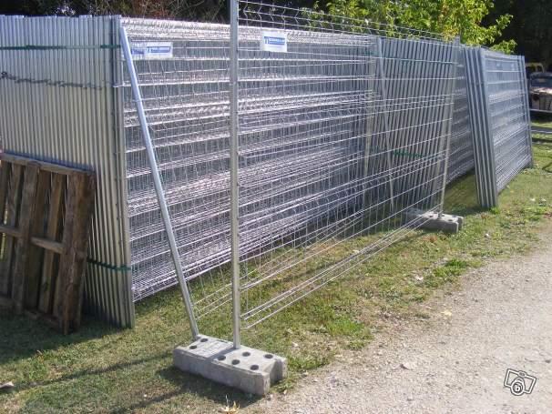 Clôtures mobiles à 2 tubes - Dimensions 3,50 m x 1,90 m - Galvanisées - Paquet de 55 panneaux_1