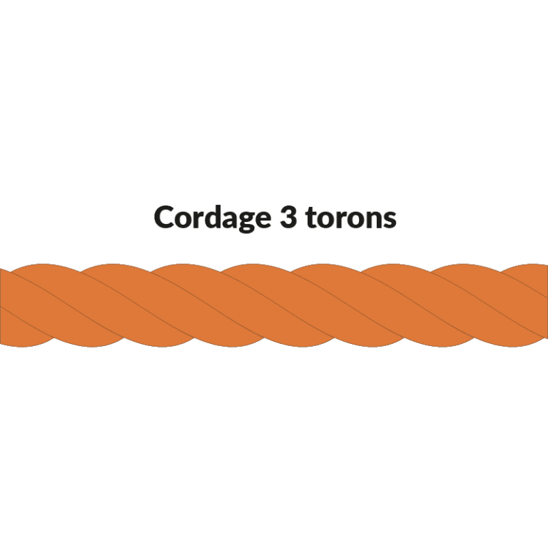 Cordage chanvre à fibre naturelle - levage et traction - REF : 18900 - Ø6mm à Ø48mm - norme NF EN 1261_1
