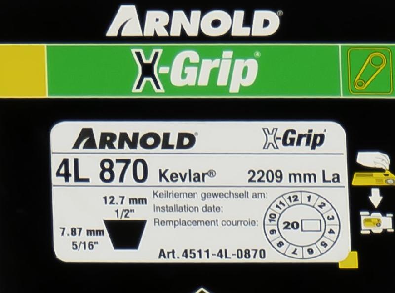 Courroie trapézoïdale X-Grip V 4L870_1