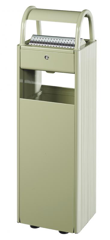 Cendrier corbeille - 6L/30L - Kopa - acier poudré anti-UV, grille écrase-mégots inox, plusieurs coloris disponibles_1