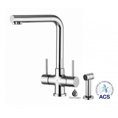 Kit douchette à main cuisine - Kit complet raccordement pour robinet 2 et 3 voies_1