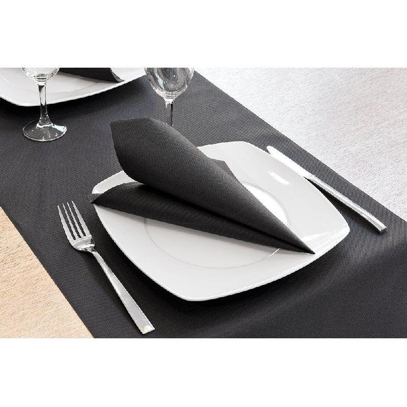 Serviette airlaid noir 40x40cm par 700_1