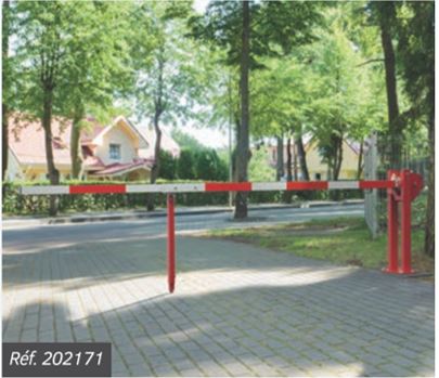 Barrière universelle levante à vérin - Structure lisse alu 80x80mm - Largeur modulable 3000 à 4000 mm - 202171_1