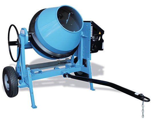 Bétonnière thermique professionnelle 350 L - 3 pales de malaxage - Facile à utiliser et transporter_1