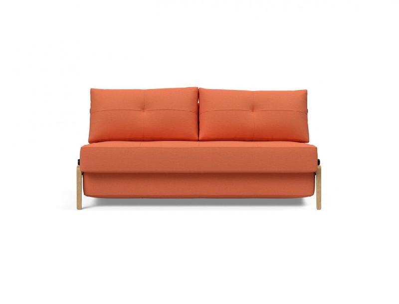 INNOVATION LIVING  CANAPÉ DESIGN CUBED WOOD 02 CONVERTIBLE LIT 200*160 CM TISSU ROUILLE ARGUS_1