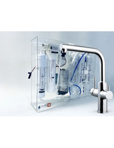 Osmoseur Osmodyn Slim-Pure - Extra-plat + Robinet 3 voies - Tube blindé - Stop fuite - 540 GPD_1