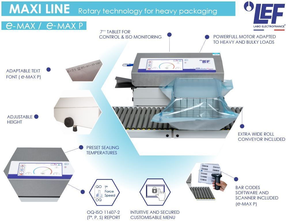 Thermosoudeuse e-MAX / e-MAX P - tablette tactile 7 pouces - traçabilité et impression sur sachet_1