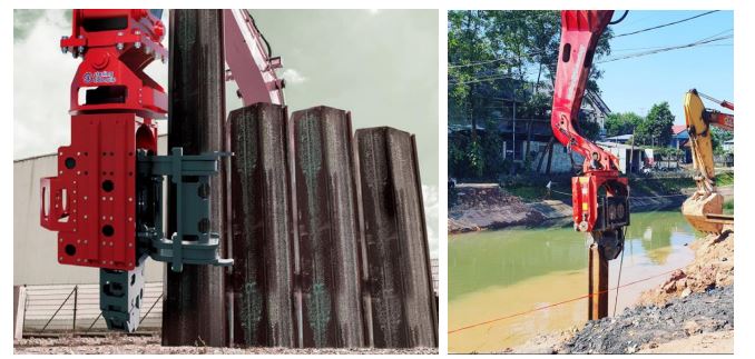 Vibrateur de palplanche utilisés pour le vibrofonçage ou l'arrachage de profilés_1