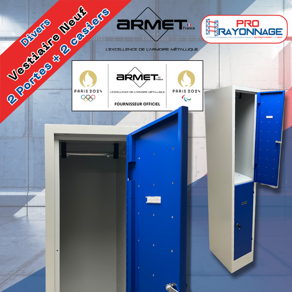 Casier penderie - 2 compartiments - Armet France - Configurable_1