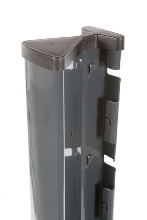 Poteau de clôture à encoches gris - hauteur 1,87 m_1