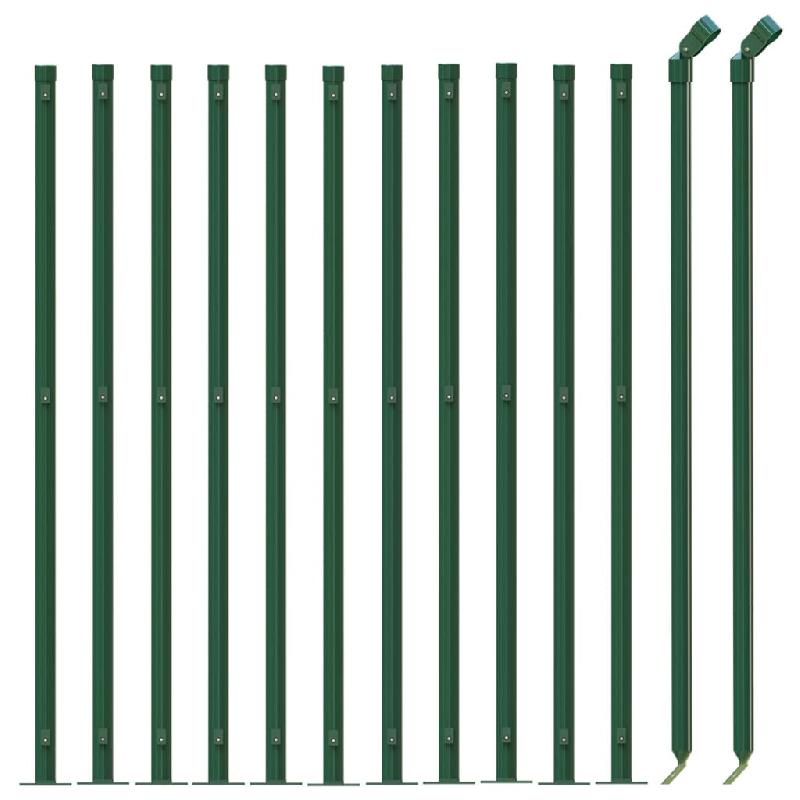 Vidaxl clôture en treillis métallique avec bride vert 0,8x25 m 154152_1