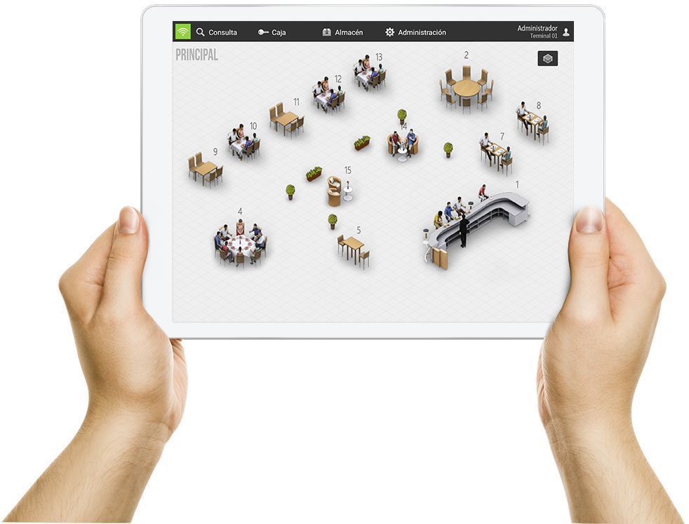 Caisse enregistreuse tactile MOBILE gestion intuitive des tables pour restaurants_2
