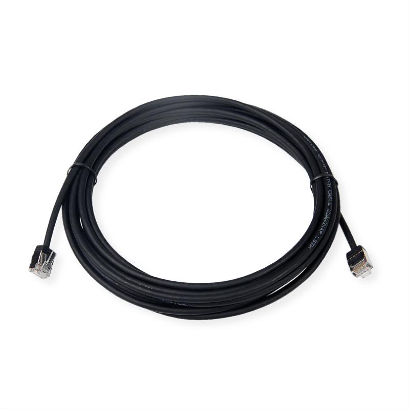 ROLINE Cordon DataCenter U/FTP Cat.6A (Classe EA), LSOH, slim, pour chemins très courts, noir, 1,5 m_1