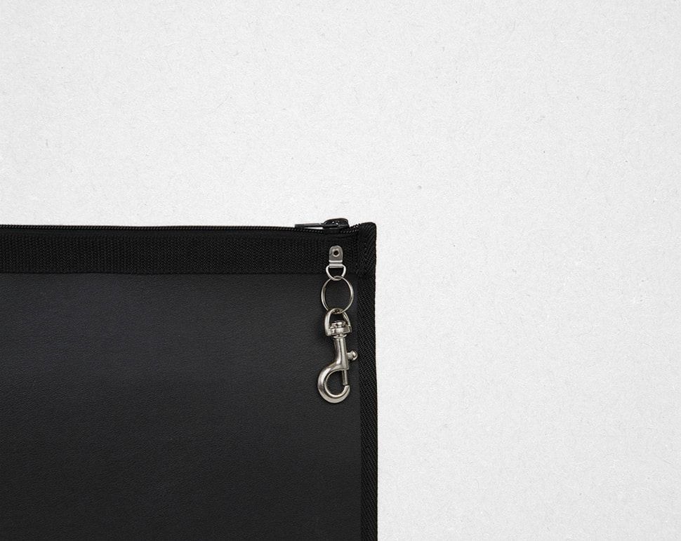 Sacoche documents véhicule double compartiment avec fermeture zip_2