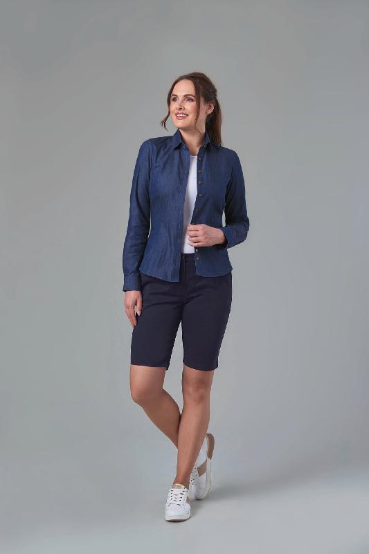 Chemisier Banff - Réf: BT2323 - Brook Taverner - 100% coton, manches longues, coupe ajustée femme_1