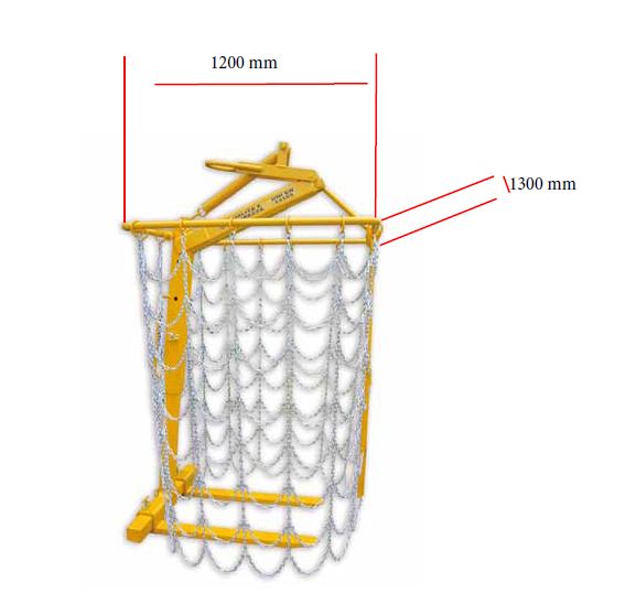 Lève-palette avec protection de sécurité MBRA-CP - Boscaro France - capacité 1500 à 3000 kg - rideau de chaîne métallique sécurisé_1