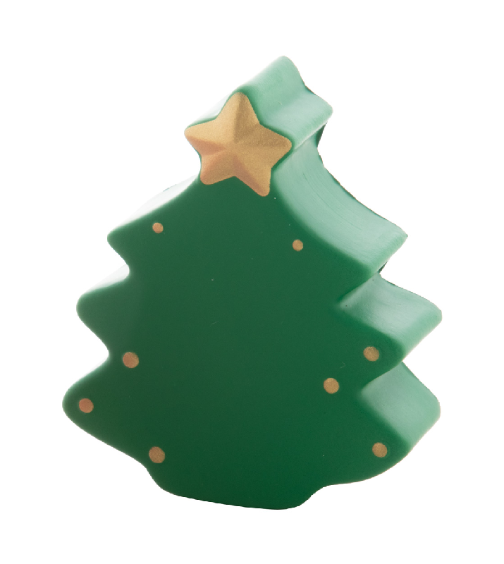 Balle anti-stress en forme de sapin de Noël - couleur verte - 19,4 g_1