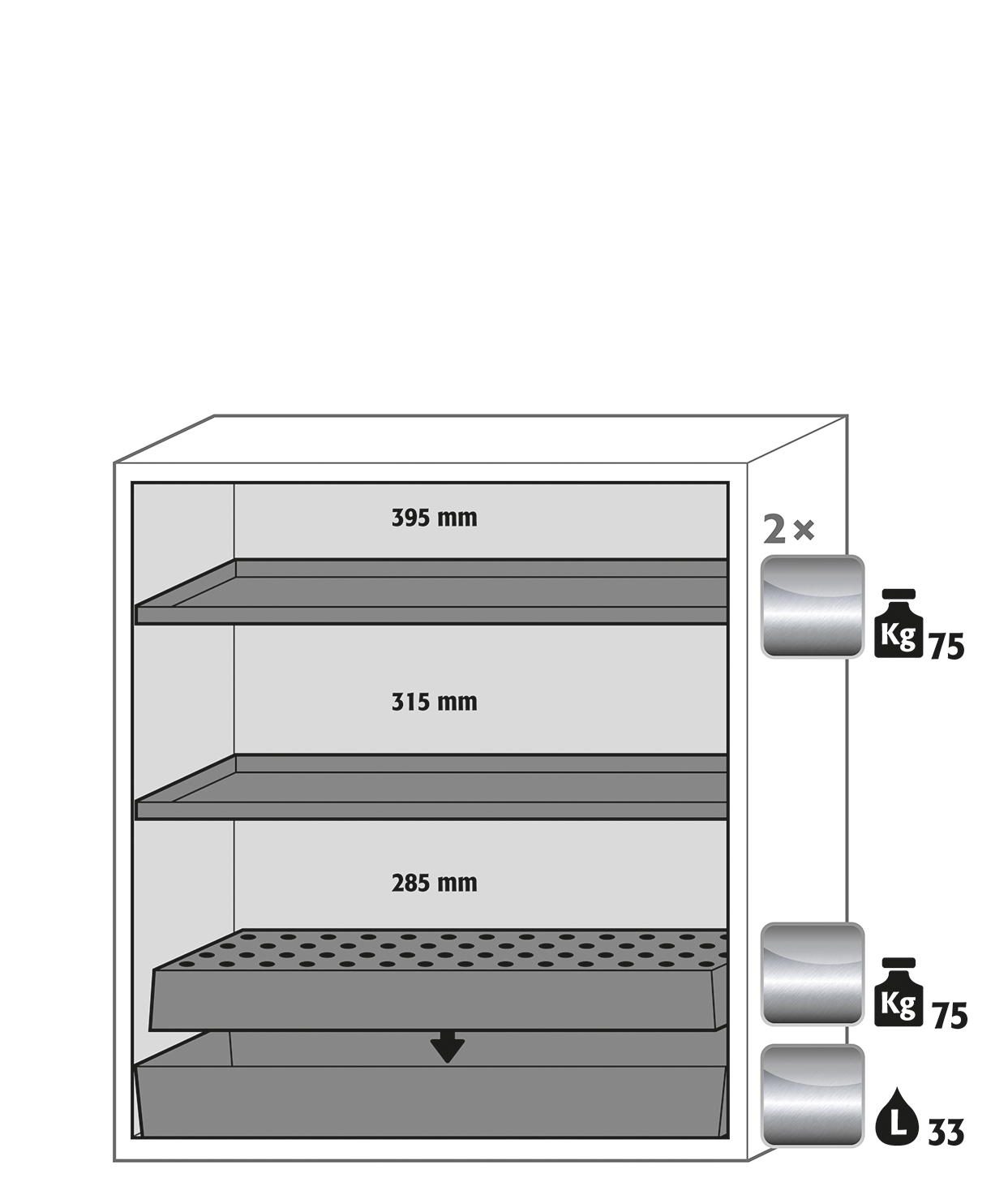 Armoire anti-feu S-CLASSIC-90 modèle S90.129.120 - Réf 30121-001-33749 - Type 90 pour substances dangereuses inflammables_1