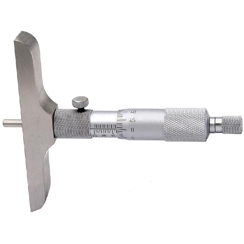 Micromètre de profondeur - 0-25 mm - Précision 0,01 mm - Pont de 100 mm_1