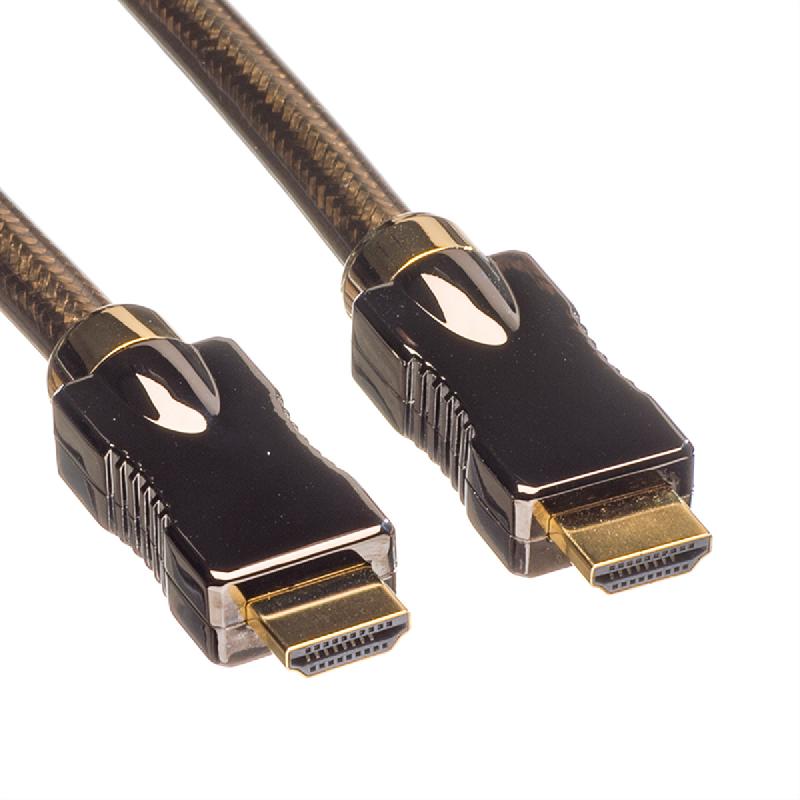ROLINE Câble HDMI Ultra HD avec Ethernet, 4K, M/M, noir, 1 m_1