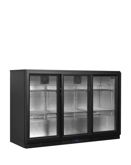 Arrière bar réfrigéré 3 portes BA31S-3 noir TEFCOLD_1