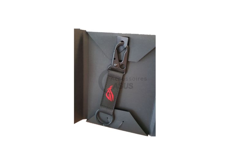 Pochette de clés transportable - accessoires ASUS ROG - polyester et métal - 13x3x0.3 cm - 17g_1