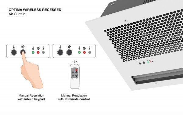 Ro W 1000 A White - Rideau d'air encastré avec régulation Optima Wireless_1