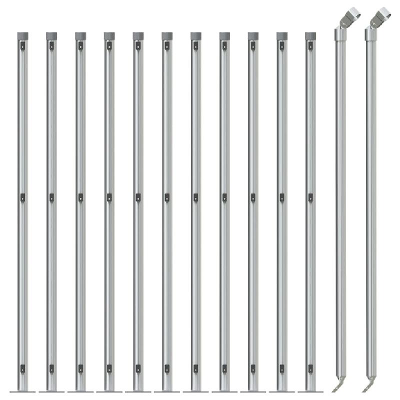 Vidaxl clôture en mailles de chaîne avec bride argenté 1x25 m 154041_1