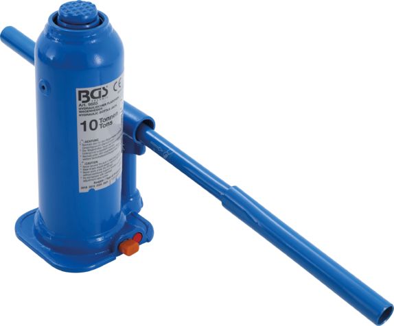 9885 - Cric à vérin hydraulique BGS Technic - Capacité de chargement 10T - Avec soupape de sécurité et tige de piston télescopique_1
