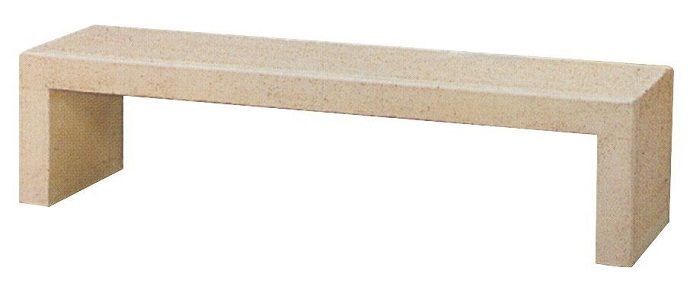 Banc droit public en béton moderne Linea - monobloc avec fibres projetées et haute résistance_2