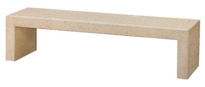 Banc public en béton moderne Linea - monobloc avec fibres projetées et haute résistance_2