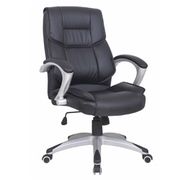 Fauteuil de bureau 120 noir - pivotant, similicuir rembourré, hauteur ajustable et inclinaison_1