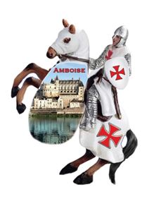 Magnet publicitaire personnalisé chevalier sur son cheval - MDF découpé laser - Fabriqué en France_1