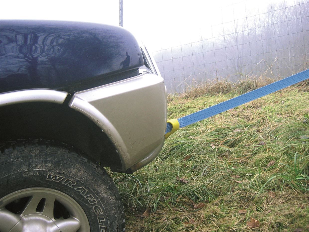 Sangle de remorquage - PMS Industrie - pour véhicules tout terrain - réf. 600 1R - fabrication 1,6 à 3,4 T - longueur 7,5 m_1