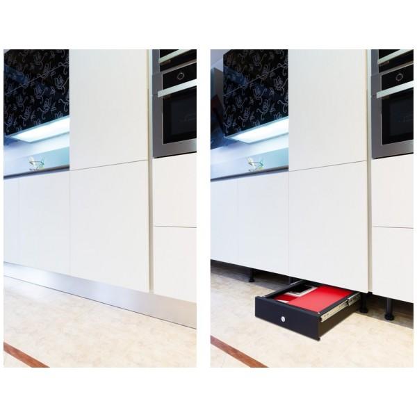 Box-in - Coffre-fort à cacher pour plinthe de cuisine - Serrure à clé à double pennes - Arregui_1