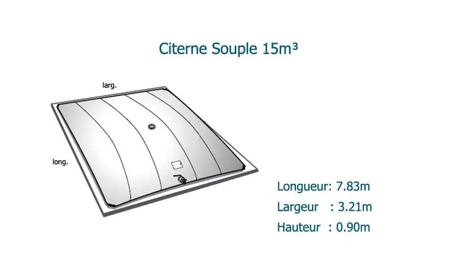 Citerne souple eau potable 15m³ - NEATFX - Toile EXOM ACS - Compacte et pliable_1