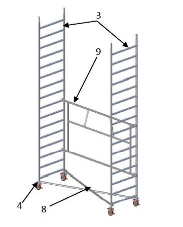 Échafaudage roulant jupiter 870 - fortal sa - charge d’exploitation 200 kg / m²_1