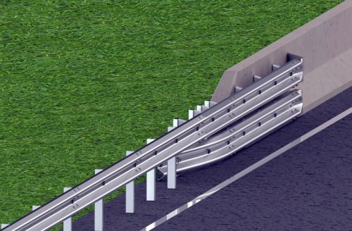 Euro gs n2 w3 - glissière de sécurité - roadis - longueur : 11 m dont 5 m sur gba-dba_1