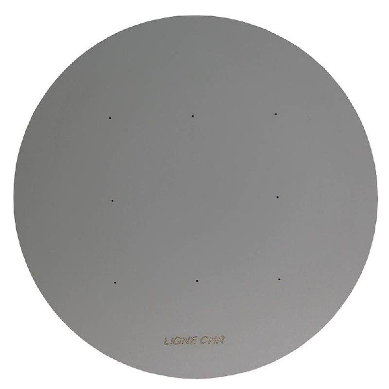 Plateau rond de table intérieur/extérieur Mésa Ø60cm en compact gris perle_1