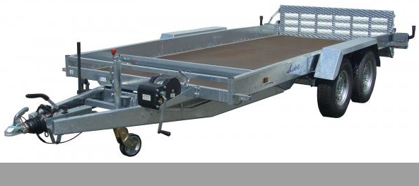 Remorque avec plancher bois et capacité de charge 3500 kg