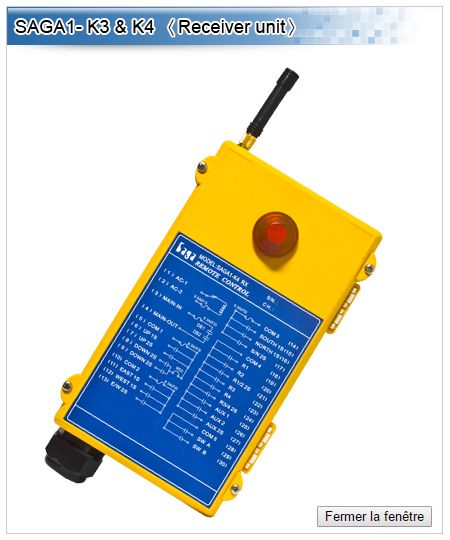 Saga1-K3 & K4 - Télécommande radio industrielle de poche - Saga - Poids : 385 g_1