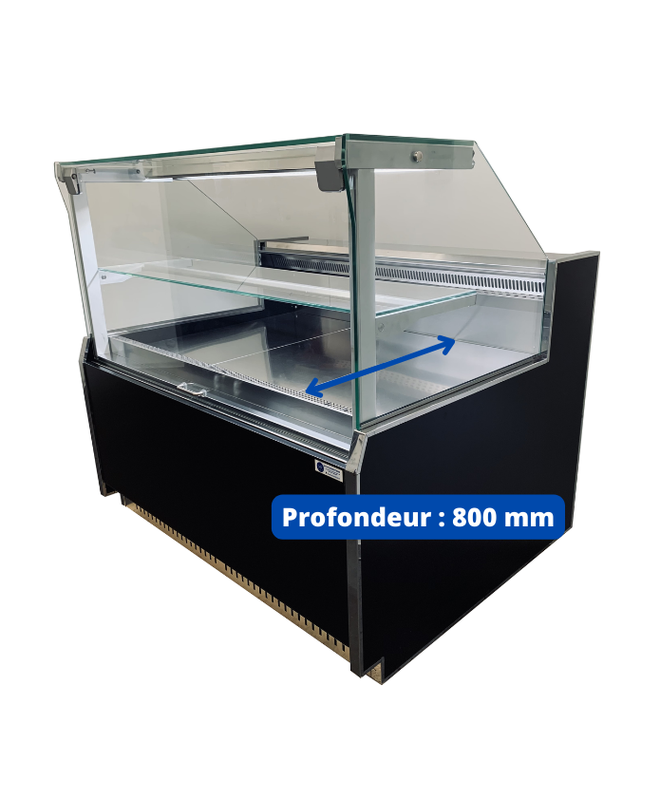 Vitrine réfrigérée traditionnelle VALOA - EINF 937, 937 mm x 1040 mm, -1°C à +5°C, LED, plexi coulissant_1