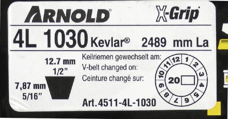 Courroie trapézoïdale X-Grip V - type 4L1030_1
