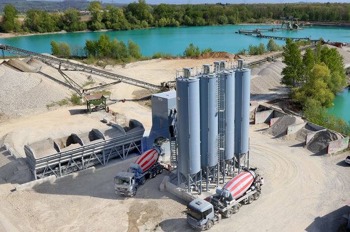 Centrale à béton compacte, mobile et facile à déplacer - Débit de béton compacté m3/h 70 -M1,25_1